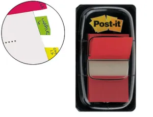 Post It Dispensador 50 Banderitas Rojas