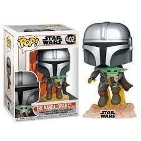 Figura Funko Pop Star Wars The Mandalorian Mando Flying With Jet 402