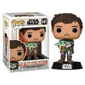 Figura Funko Pop Star Wars Mandalorian Mando Holding Child 461