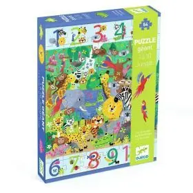 Puzzle Gigante 1 a 10 Jungla - 54 Pzas - Djeco