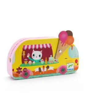 Puzzle Silueta Camión de Helados -16 Pzas. - Djeco