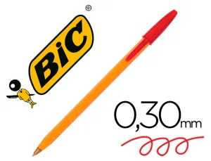 Boligrafo Naranja Rojo Bic