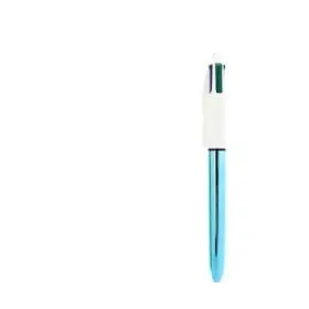 Boligrafo 4 Colores Shine Azul Metalico Bic