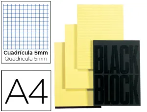 Black Block A4 Amarillo Cuadriculado