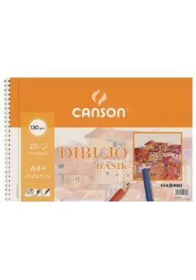 Block sin Recuadro Dibujo A4 Espiral Basik 130 Grms Guarro - Canson