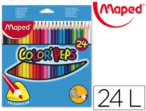 Estuche Carton 24 Lapices Colores