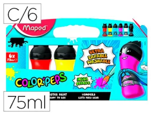 Tempera 6*75 Ml Colores Surtidos Maped