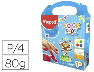 (4) Botes Pintura Dedos 80G.