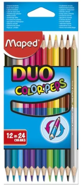 Lapices de Colores 12 Color Peps Duo