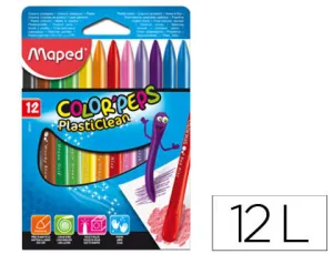 12 Ceras Plasticas Color Peps -