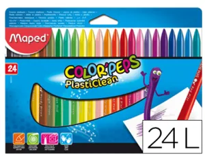 24 Ceras Plasticas Color Peps