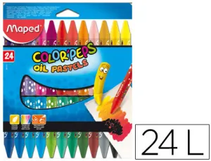 24 Pasteles Al Oleo Color Peps