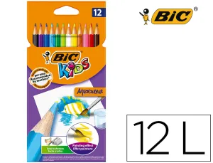 12 Lapices Bic Kids Aquacolour