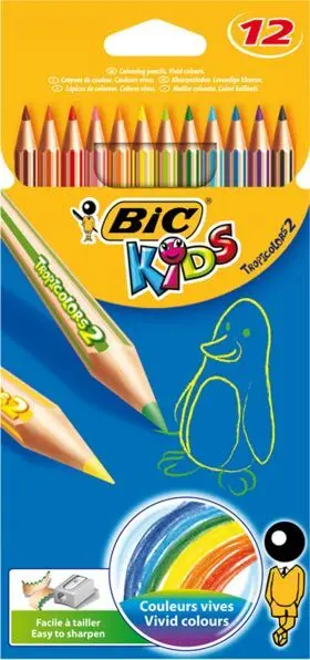 12 Pinturas Tropicolor Bic Kids