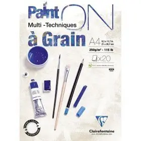Block Paint On Grain A4 20H 250G - Multitecnicas Exaclair