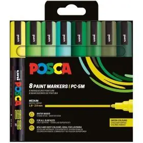 Posca Pc-5M 8P Set Green Colours