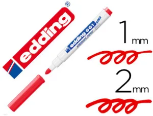 Edding 661 Rojo Pizarra Blanca