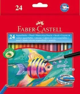 Caja 24 Lapices Acuarelables Serie Roja Faber Castell