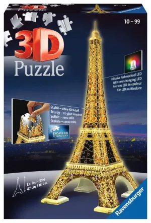 Puzzle 3D Tour Eiffel Night Edition Ravensburger Puzzles Piezas