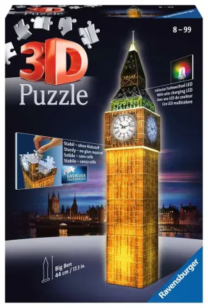 Puzzle 3D Big Ben Night Edition Ravensburger Puzzles Piezas