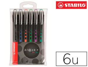 Stabilo Bl@Ck+Fino Estuche 6