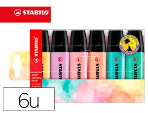 (6) Stabilo Boss Pastel Estuche 6