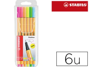 Stabilo Point 88 Neon Estuche 6