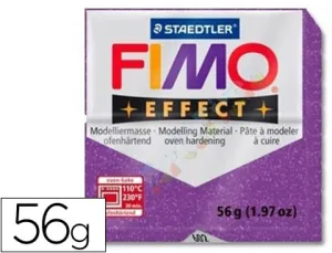Pasta Modelar Fimo Lila Brillo