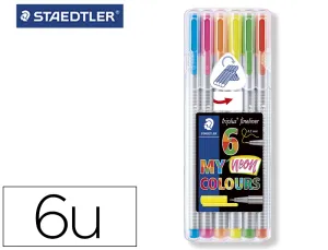 Fineliner Triplus Neon 6Pzas Box