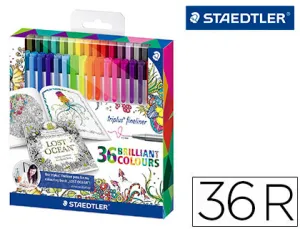 36 Rotuladores Finelinertriplus 3 Johana Basford Staedtler