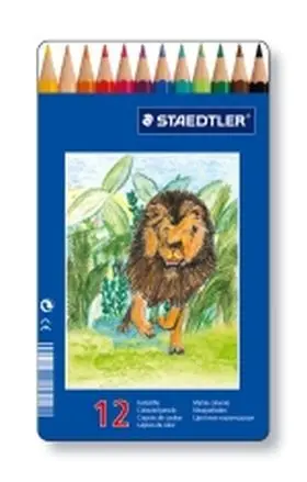 12 Pinturas Caja Metal Animales
