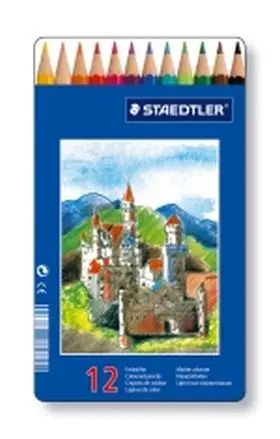 12 Pinturas Caja Metal Castillos Staedtler