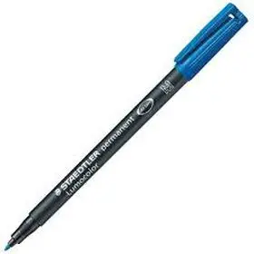 Lumocolor M Azul Permanente Staedtler