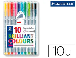 Estuche Rotulador Punta Fina Triplus Broadliner X10