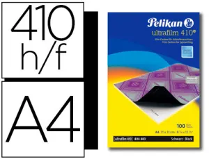 (100) Papel Calco Carbon Negro A4 Ultrafilm Pelikan