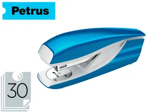 Grapadora Petrus 635 Azul Metalizada