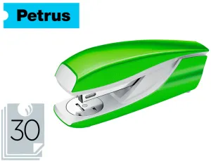 Grapadora Petrus 635 Verde Metalizada