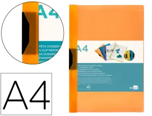 Carpeta Dosier Pinza Naranja