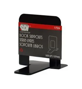 Pareja de Sujeta Libros Sdi Pequeño 127Mm Negros Sdi - Office Box