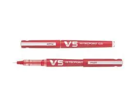Pilot V5 Hi-Techpoint Recargable Rojo