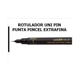 Rotulador Uni Pin Fine Line Negro Brush Pincel Ultra Fino