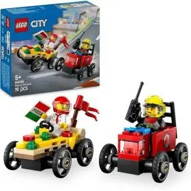 60458 Pack de Coches de Carreras: Pizza Vs. Camión Lego