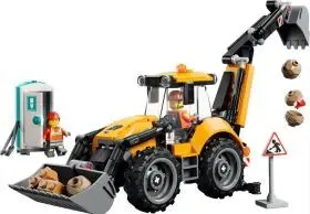 60480 Cargadora Retroexcavadora Amarilla Lego