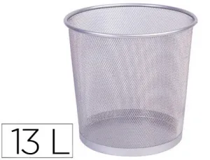 Papelera Metalica Gris