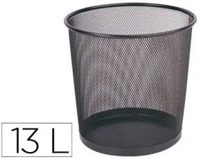 Papelera Metalica Q-Conect Negra