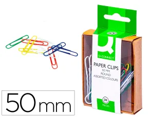 Clips Colores Q-Connect -50Mm -Caja de 30 Unidades Colores Surtidos C. Sur - Q-