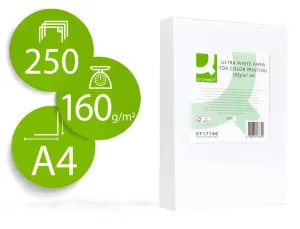 (250) A4 160 G Ultra White Color Printing Q-Connect