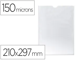 Portadocumentos Q Connect A4 Pvc Trans Uñero