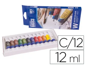 Acuarela Tubo 12 Colores 12Ml
