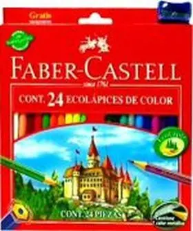 Caja Roja 24 Lapices de Colores Faber-Castell